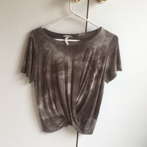 Marble Grey Crop Top